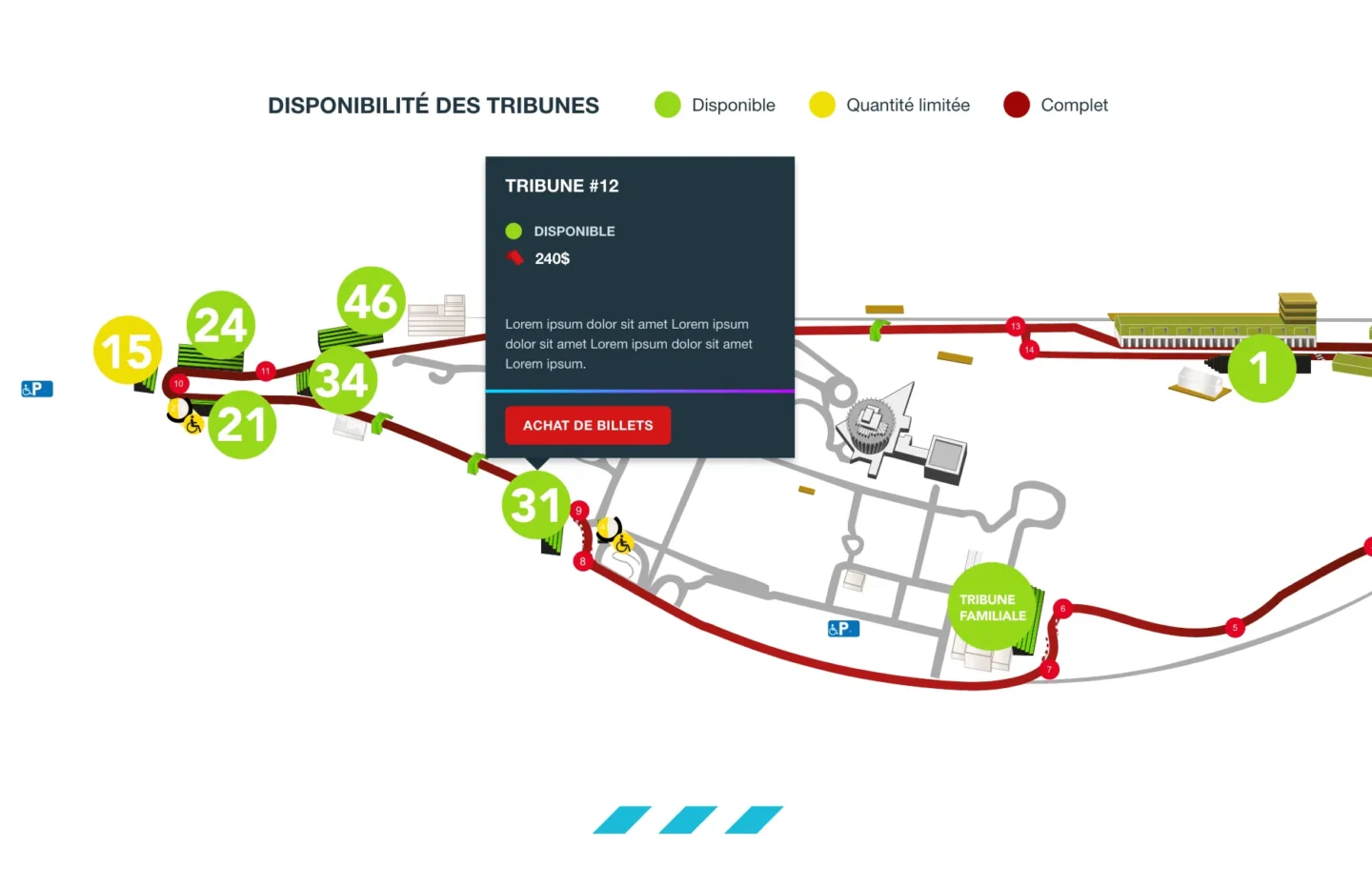 Carte interactive du Circuit Gilles Villeneuve au Grand Prix de Formule 1 du Canada en 2018