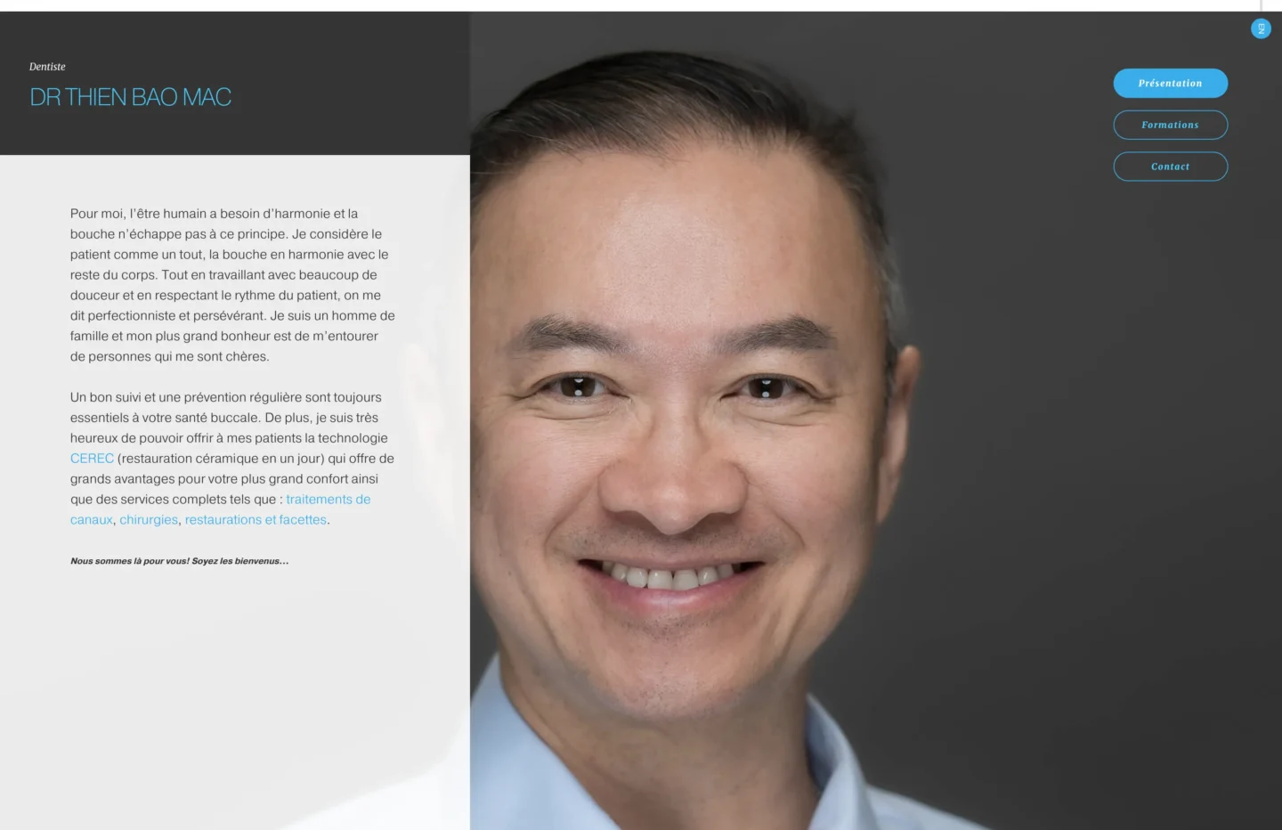 Page dentiste personnelle sur le site Mes Dentistes - Clinique Dentaire de Laval Ouest