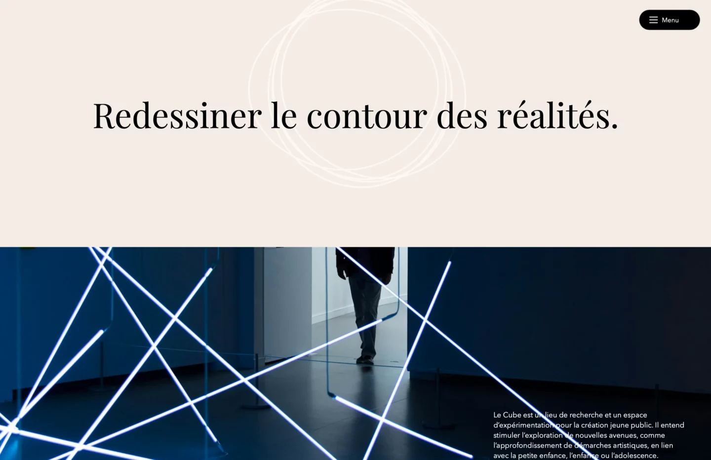 Page résidences d'artistes — site web Cube Montréal