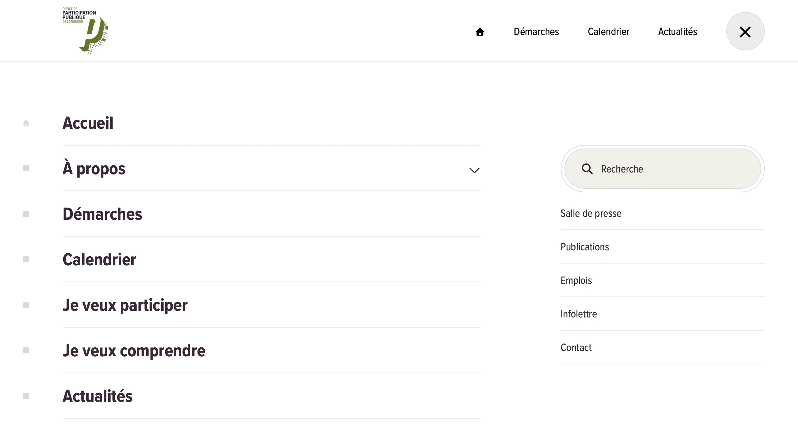 Navigation du site de l'OPPL - Agence Chocolat