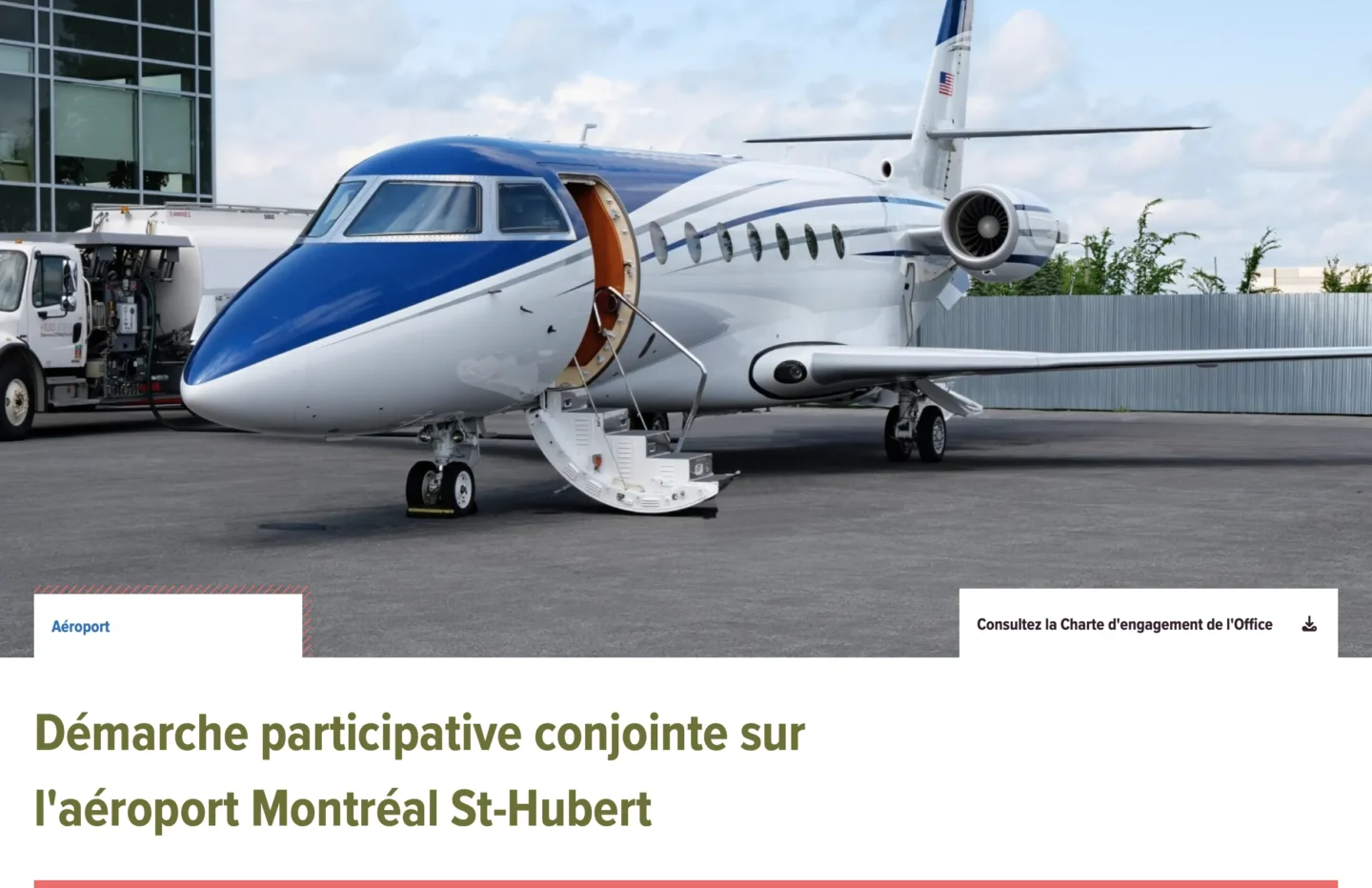 Page de démarche du site de l'Office de la Participation Publique de Longueuil