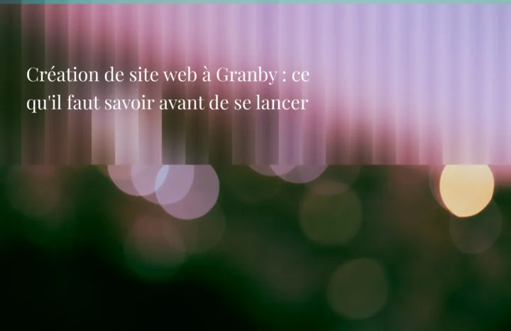 Création de site web à Granby