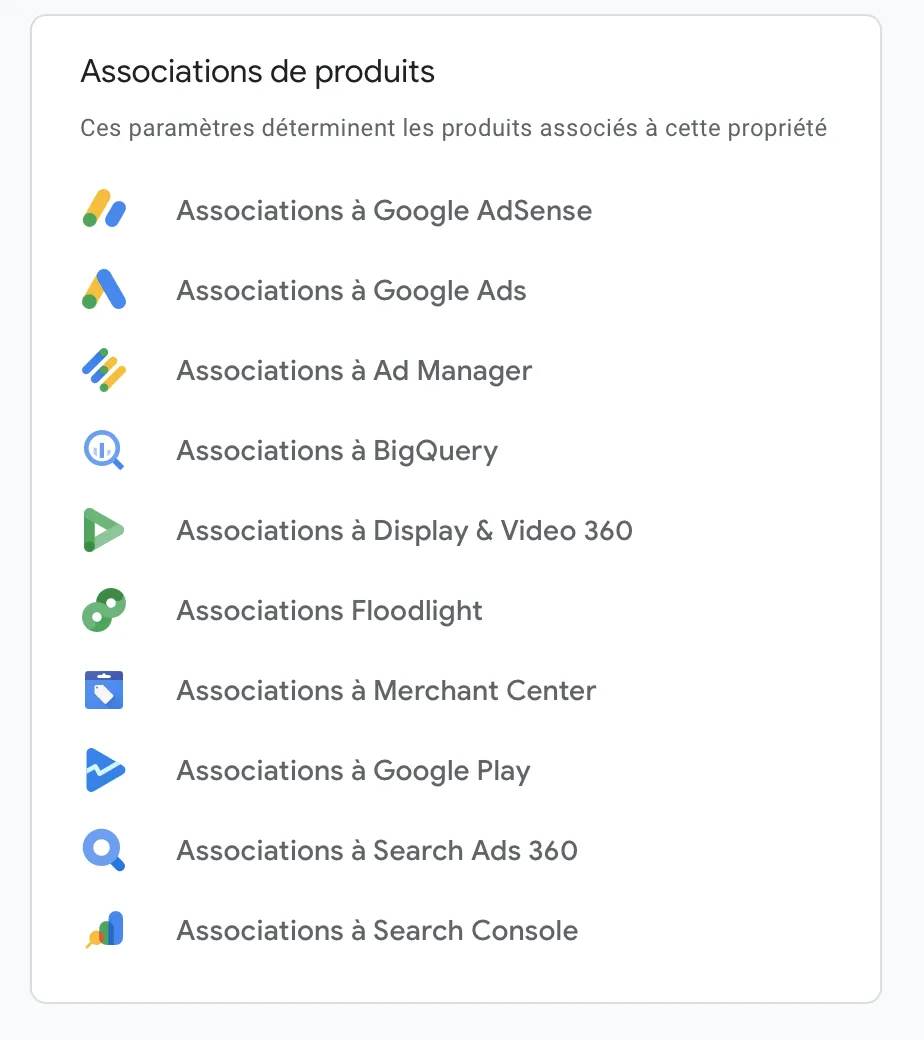 Association de produits à partir de Google analytics