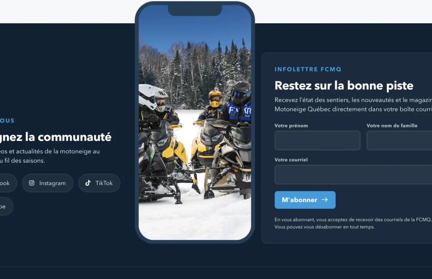 Pied de page de la FCMQ